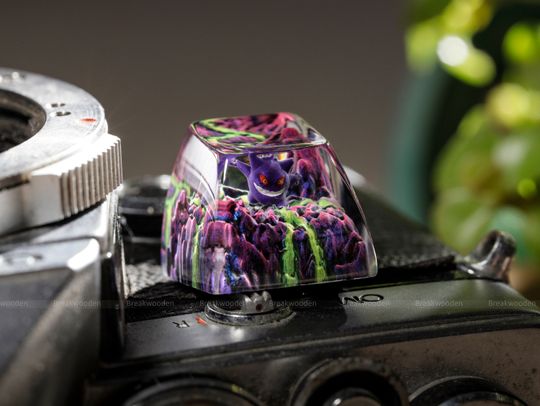 F.I.R.E GENGAR Artisan Keycap, Spacebar Keycap, Keycap Set, Cute Keycap
