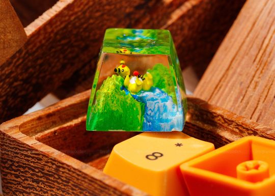 Ampharos PKM Artisan Keycap, Spacebar Keycap, Keycap Set, Cute Keycap