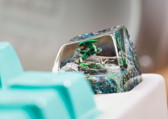 Rayquaza PKM Artisan Keycap, Spacebar Keycap, Keycap Set, Cute Keycap