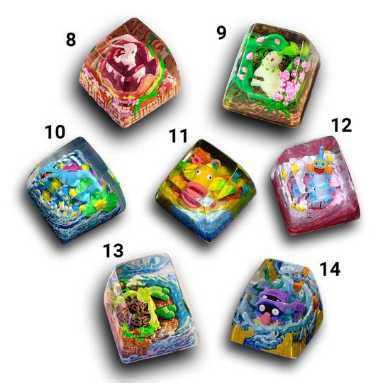 HOT PKM Artisan Keycap, Spacebar Keycap, Keycap Set, Cute Keycap