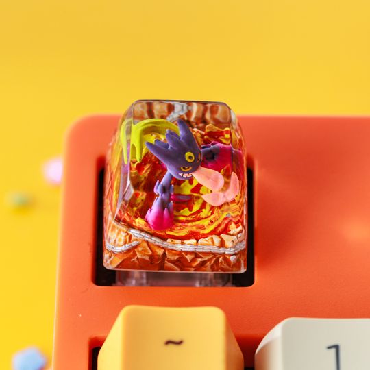 F.I.R.E GENGAR Artisan Keycap, Spacebar Keycap, Keycap Set, Cute Keycap
