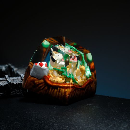 MEOWTH PKM Artisan Keycap, Spacebar Keycap, Keycap Set, Cute Keycap