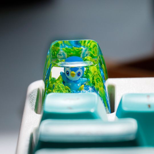 Piplup PKM Custom Artisan Keycap, Spacebar Keycap, Keycap Set, Cute Keycap
