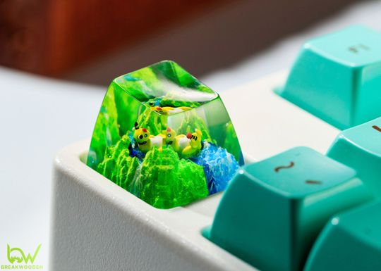 Ampharos PKM Artisan Keycap, Spacebar Keycap, Keycap Set, Cute Keycap
