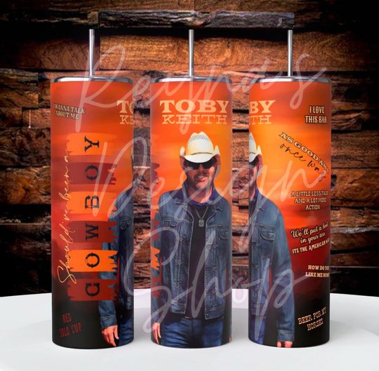 Toby Keith Tumbler with Lid and Straw
