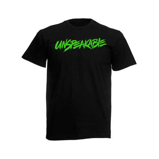 Kids Unspeakable T Shirt Black with Green Logo