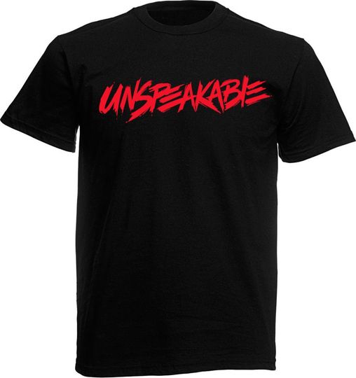 Kids Unspeakable T Shirt Black with Red Logo