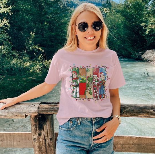 Disney Characters Squad Christmas Sweatshirt, Buzz Lightyear Christmas Sweatshirt