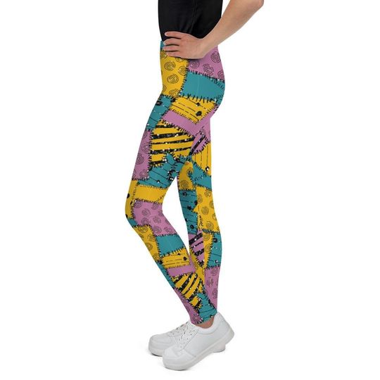 Patchwork Youth Leggings, Gift For Women