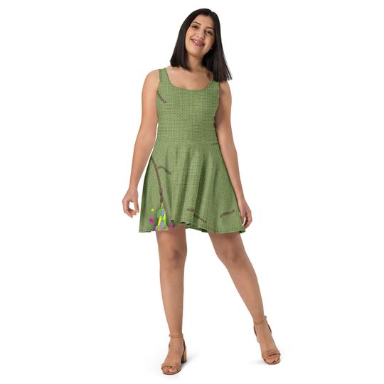 Green Oogie Boogie Skater Dress