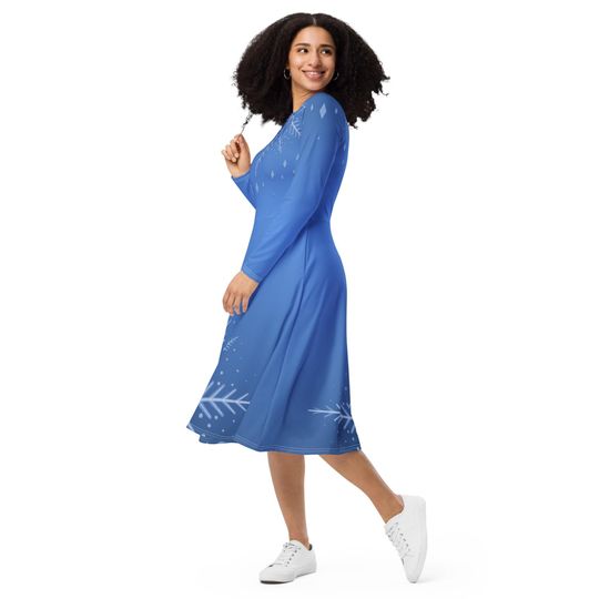 Elsa Christmas long sleeve midi dress