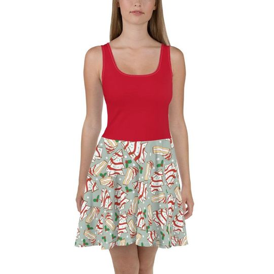 Christmas Cakes Holiday Skater Dress for Women