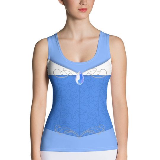 Make It Blue Sleeping Princess 3D Tank Top for Women