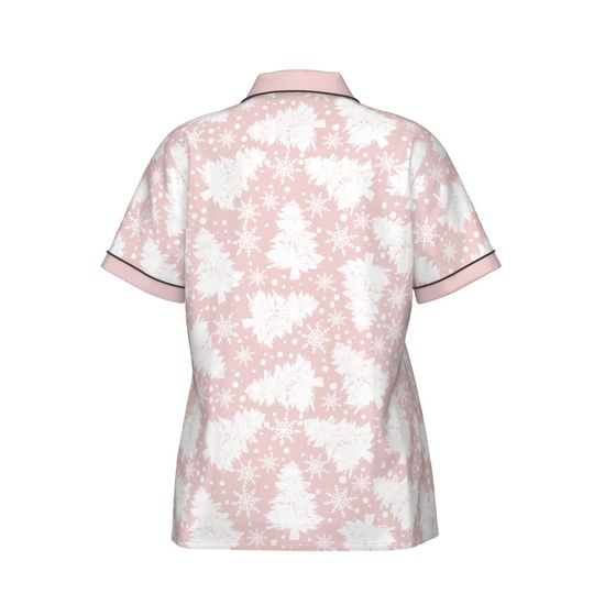 Pink Tree  Short Sleeve Pajama Set