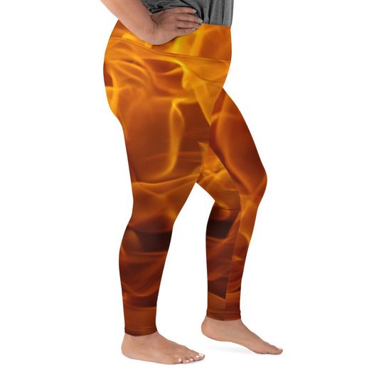 Fire Ember Plus Size Leggings