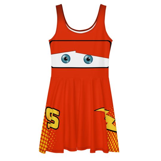 Lightning-Inspired Car Skater Dress, Cosplay Costume