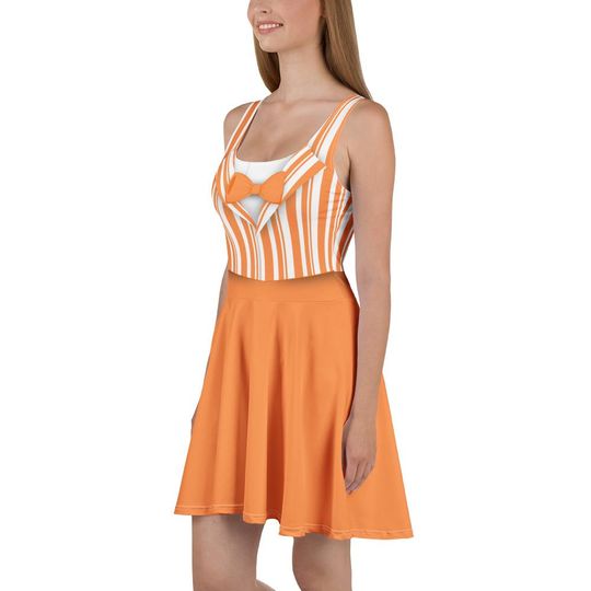 Orange Dapper Day Main Street Magic Inspired Skater Dress