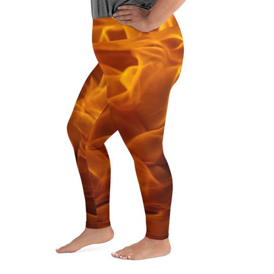 Fire Ember Plus Size Leggings