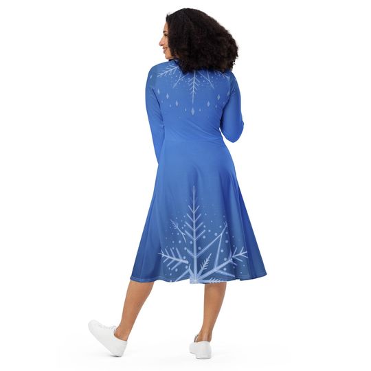 Elsa Christmas long sleeve midi dress
