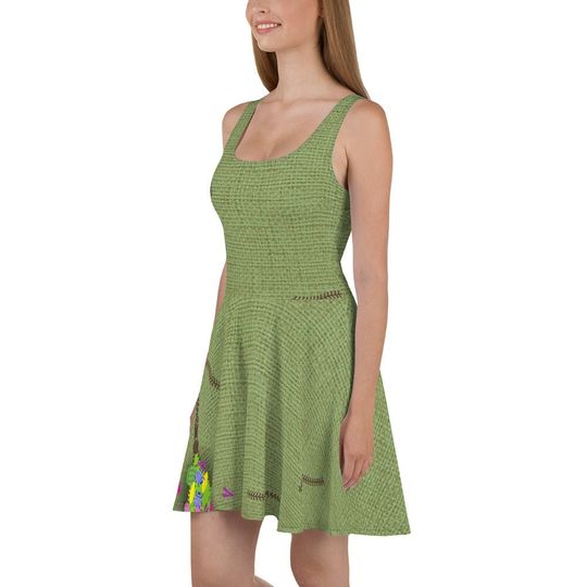 Green Oogie Boogie Skater Dress