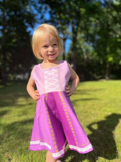 Rapunzel Inspired Girls' Sleeveless Sundress (AOP)