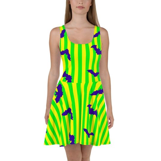 Not so Spooky Skater Dress – Fun Cartoon Style Casual Outfit for Women