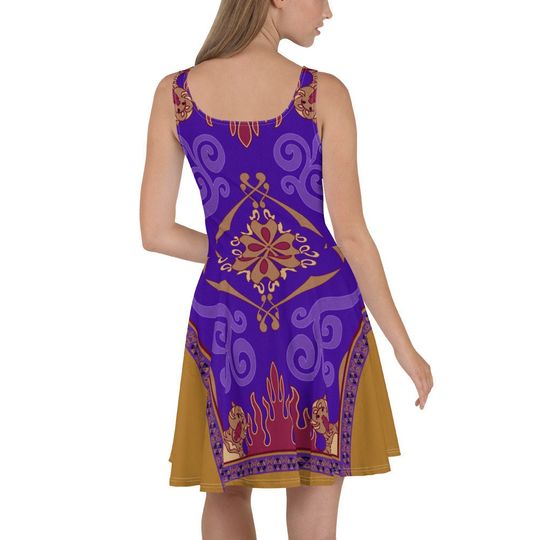 Magic Carpet Skater Dress – Fun Cartoon Style Casual Outfit for Women
