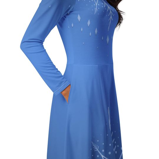 Elsa Christmas long sleeve midi dress