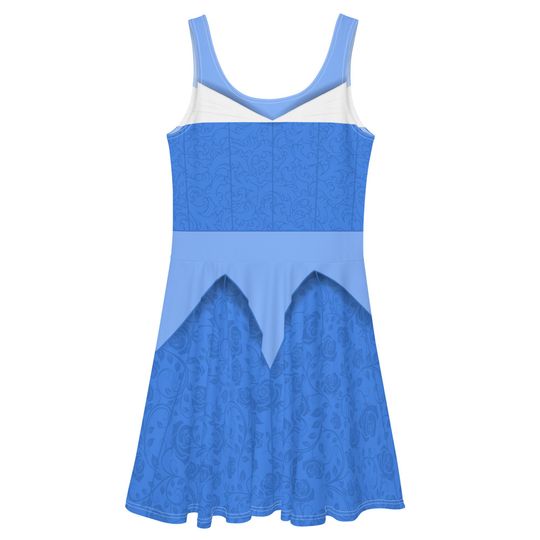 Make it Blue Skater Dress – Fun Cartoon Style Casual Outfit for Women