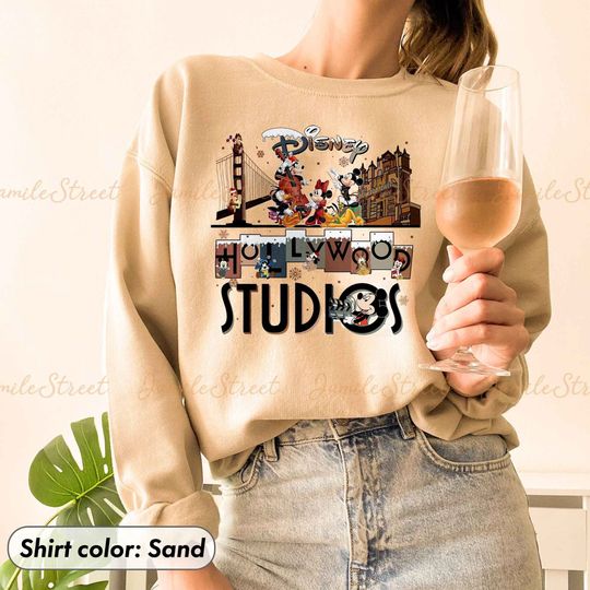 Vintage Disney Christmas Hollywood Studios Sweatshirt