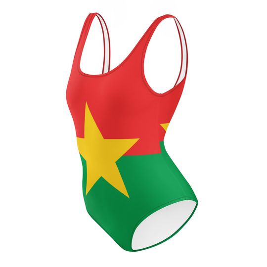 Burkina Faso Flag One Piece Swimsuit