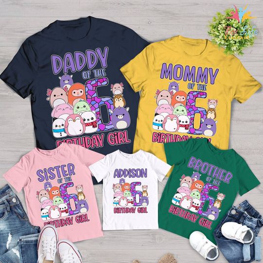 Squishmallows Birthday Girl Squishmallow Squishy Matching T-Shirt