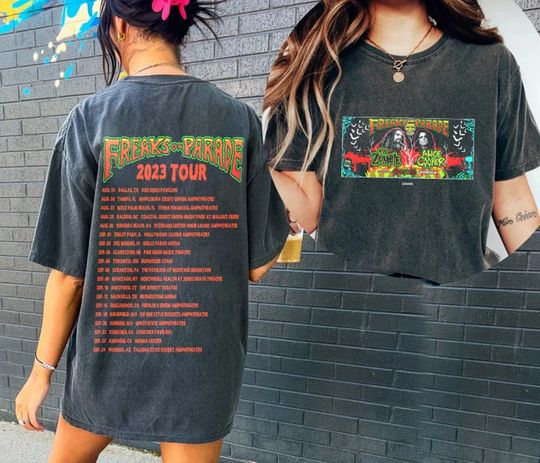 Rob Zombie & Alice Cooper Freaks On Parade Tour 2023 Shirt, Freaks On Parade Tour 2023 Shirt