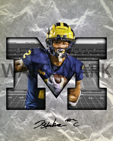 Blake Corum Michigan Wolverines NCAA College Football Poster