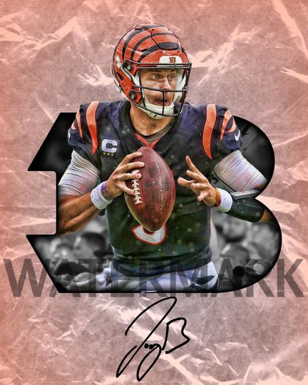 Joe Burrow Cincinnati Bengals football  Poster