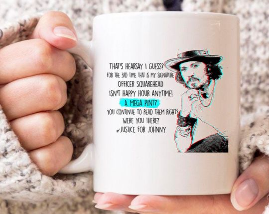 Johnny Depp Funny Quotes Mug For Fans, Mega Pint Mug