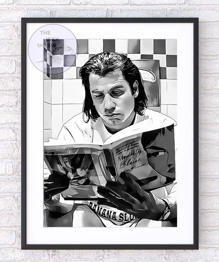 Vincent Vega Toilet Poster | Pulp Fiction Poster | Pulp Fiction