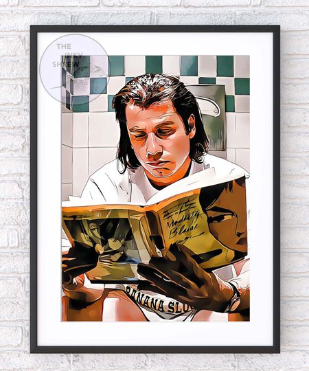 Vincent Vega Toilet Poster | Pulp Fiction Poster | Pulp Fiction
