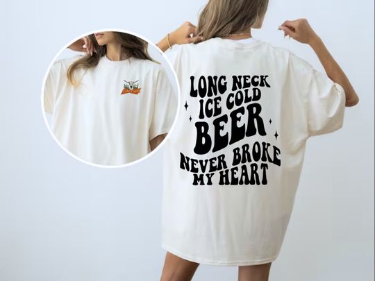 Lukee Comb Beer Never Broke My Heart Shirt, Country Concert