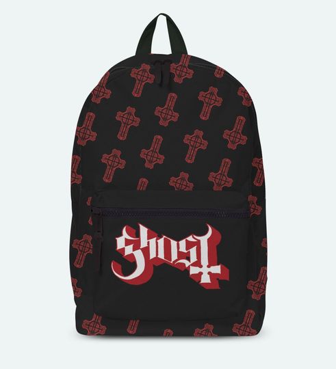 Ghost Crucifix Red Classic Backpack