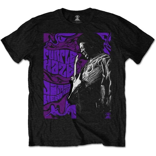 Jimi Hendrix Unisex Tee: Purple Haze
