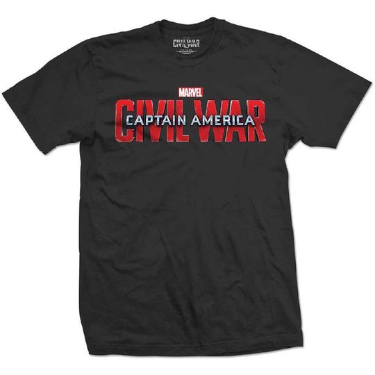 Marvel Comics Unisex Tee: Captain America Civil War Movie Logo