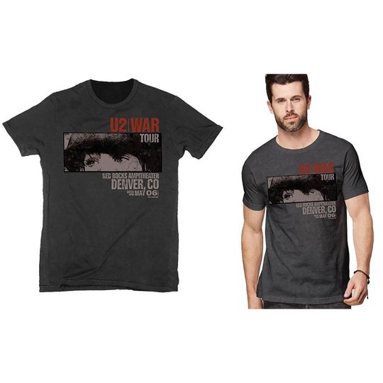 U2 Unisex Tee: War Red Rocks