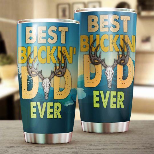 Best Dad Ever Deer Tumbler-Birthday Christmas Ringneck Tumbler 20oz