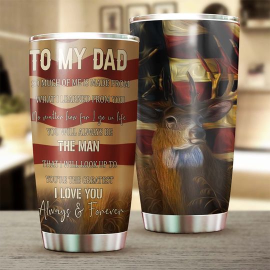 Father's Day Gift You Will Always The Man I Look Up To Ringneck Tumbler 20oz