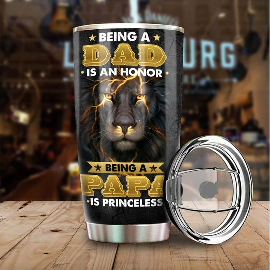 Happy father's day Being Papa Is Priceless Ringneck Tumbler 20oz