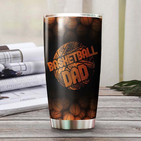 Basketball Dad personalized tumbler-Birthday Christmas Tumbler 20oz