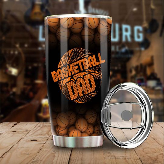 Basketball Dad personalized tumbler-Birthday Christmas Tumbler 20oz