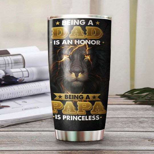 Happy father's day Being Papa Is Priceless Ringneck Tumbler 20oz