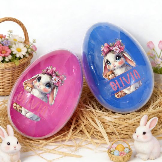 Personalized Fillable Easter Egg, Kids Easter Gift